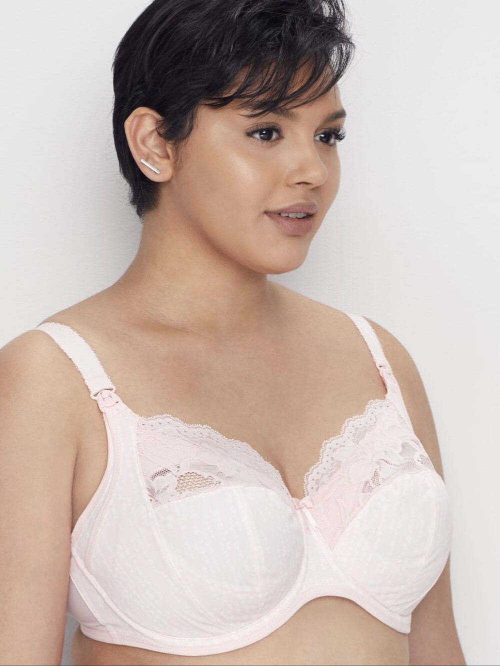 Elomi Light Pink Lace Full-Coverage Bra